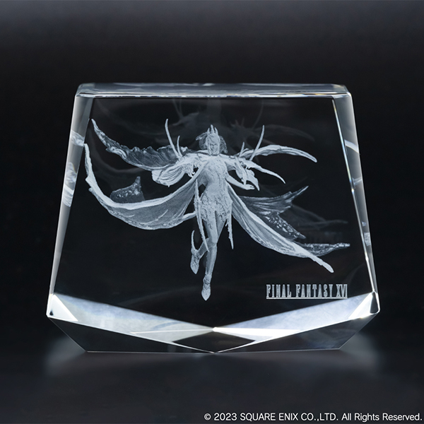 FINAL FANTASY XVI　レーザー彫刻クリスタルガラス　＜召喚獣シヴァ＞