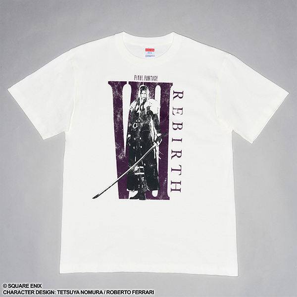 ファイナルファンタジーVII リバース　Tシャツ　セフィロス（ホワイト×パープル）