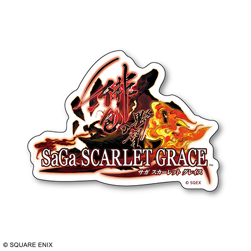 サガ スカーレット グレイス 緋色の野望　ロゴステッカー