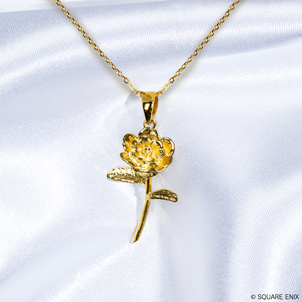 FINAL FANTASY XIV Gold-plated Silver Pendant ＜Elpis Flower＞