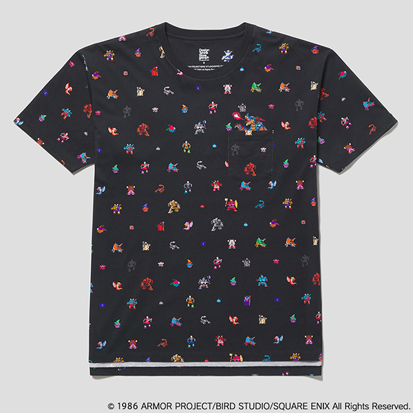 ドラゴンクエスト DQ+g Tシャツ モンスター パターン | スクウェア ドラゴンクエスト DQ+g Tシャツ モンスター パターン | スクウェア