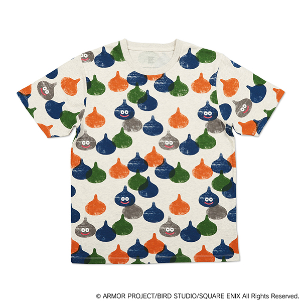 ドラゴンクエスト DQ+g Tシャツ カラフル スライム パターン