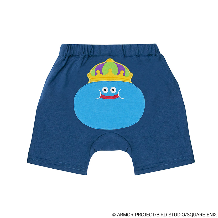 ドラクエベビー＆キッズ　ハーフ丈モンキーパンツ　キングスライム