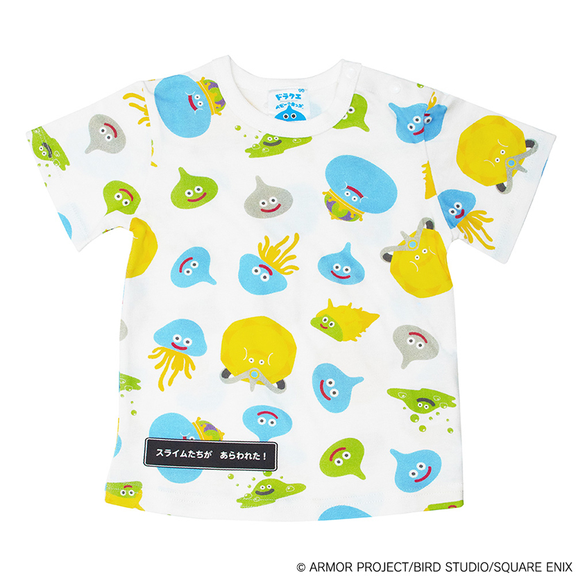 ドラクエベビー＆キッズ　半袖Tシャツ　総柄　スライムたち